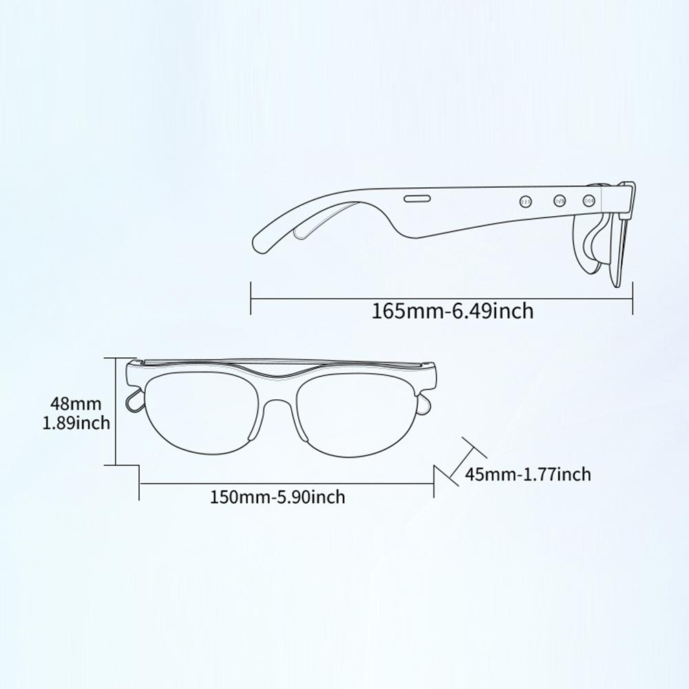 AI Intelligent Translation Glasses Bluetooth-Compatible 5.4 Smart Glasses Built-in Microphone Speakers Sports Driving Sunglasses