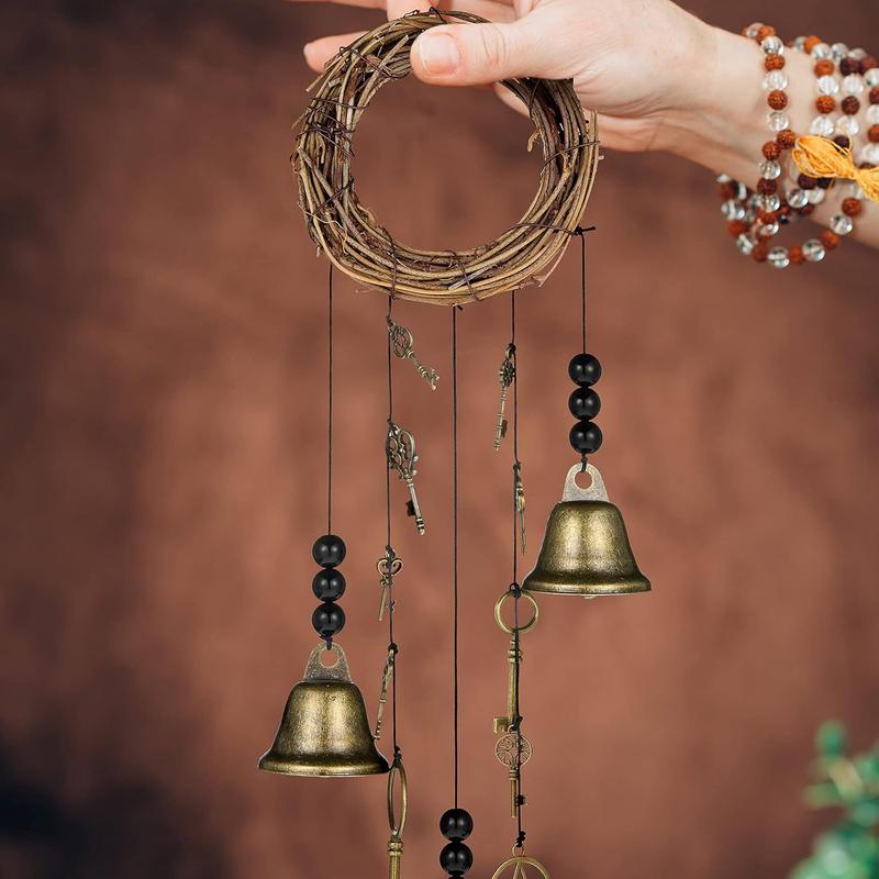 Product Introduction of Vintage Wind Chime, 1 Count Wall Hanging Bell Ornament, Bell Decoration, Home Decor for Living Room Bedroom, Festive & Party Supplies 4