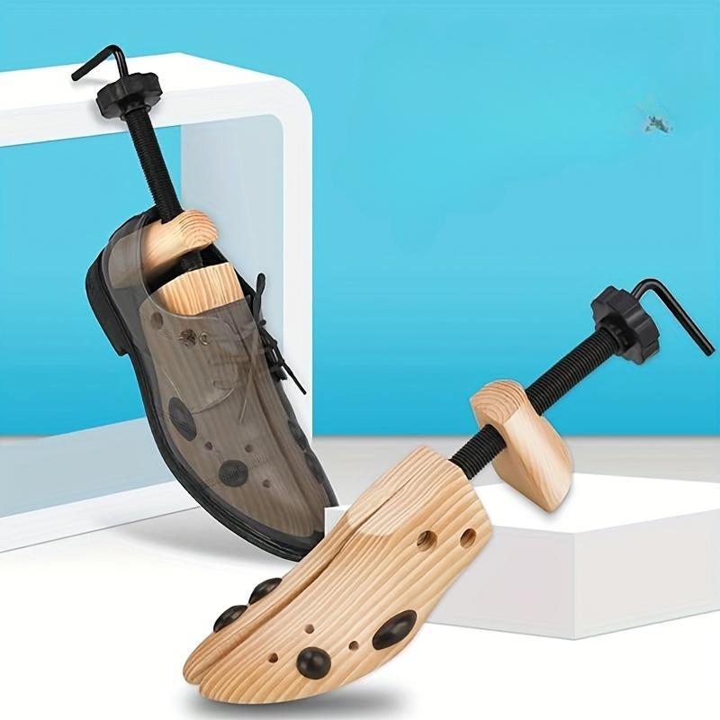 Product Introduction of Adjustable Wooden Shoe Stretcher, 1 Count Durable Shoe Shaper for Men and Women, Comfort Fit for Wide Feet, Relieves Bunions & Calluses 0