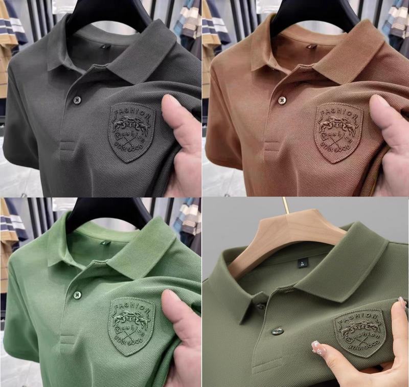 ÁO THUN NAM THÊU LOGO MẪU MỚI DÀY MỊN ĐẸP MAY KỸ THỜI TRANG TRẺ POLO TAY NGẮN CÓ CỔ TRỤ BASIC THỊNH HÀNH YÊU THÍCH HOTTREND Menswear Top Ms 66 Shirt Đen Z1