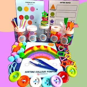 Mainan Montessori Montessory Sensory Play Busy Jar Mainan Edukasi Mainan Edukatif Anak Bayi Balita Pendidikan Dini Anak-Anak Toys Perempuan