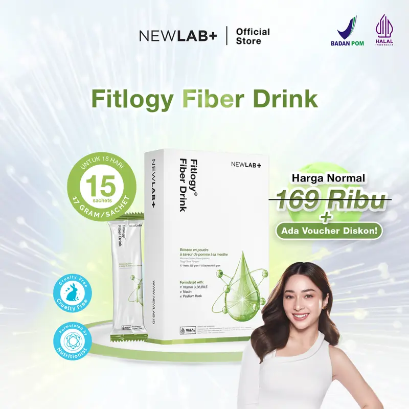 Newlab Fitlogy Drink Minuman Bubuk Rasa Apple Mint 0