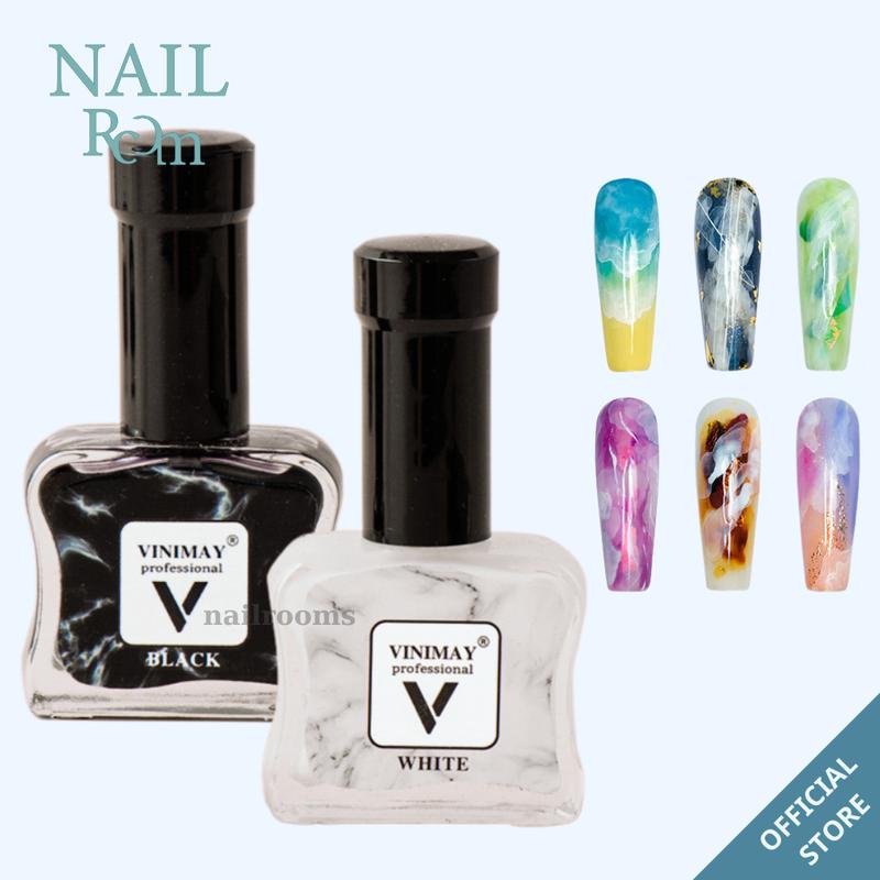 Cồn loang trắng đen Vinimay trang trí móng nail 15ml lẻ 1 chai