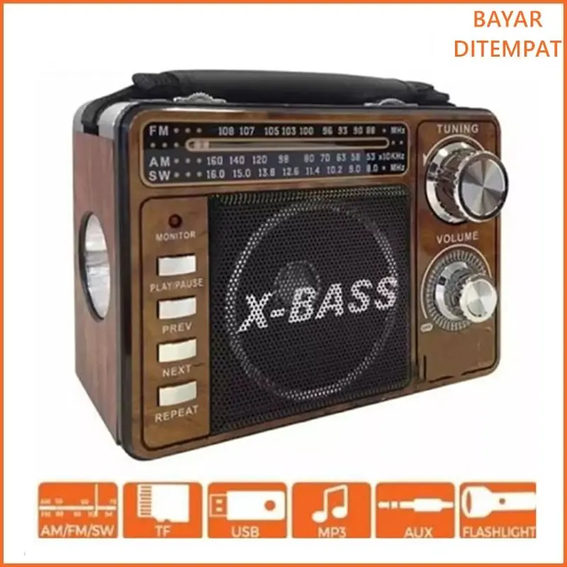 Speaker SN-4020BT Jadul Fm Am Sw Bluetooth USB Micro Sd Player Ada Senter Bisa Cas Radio Antena 4