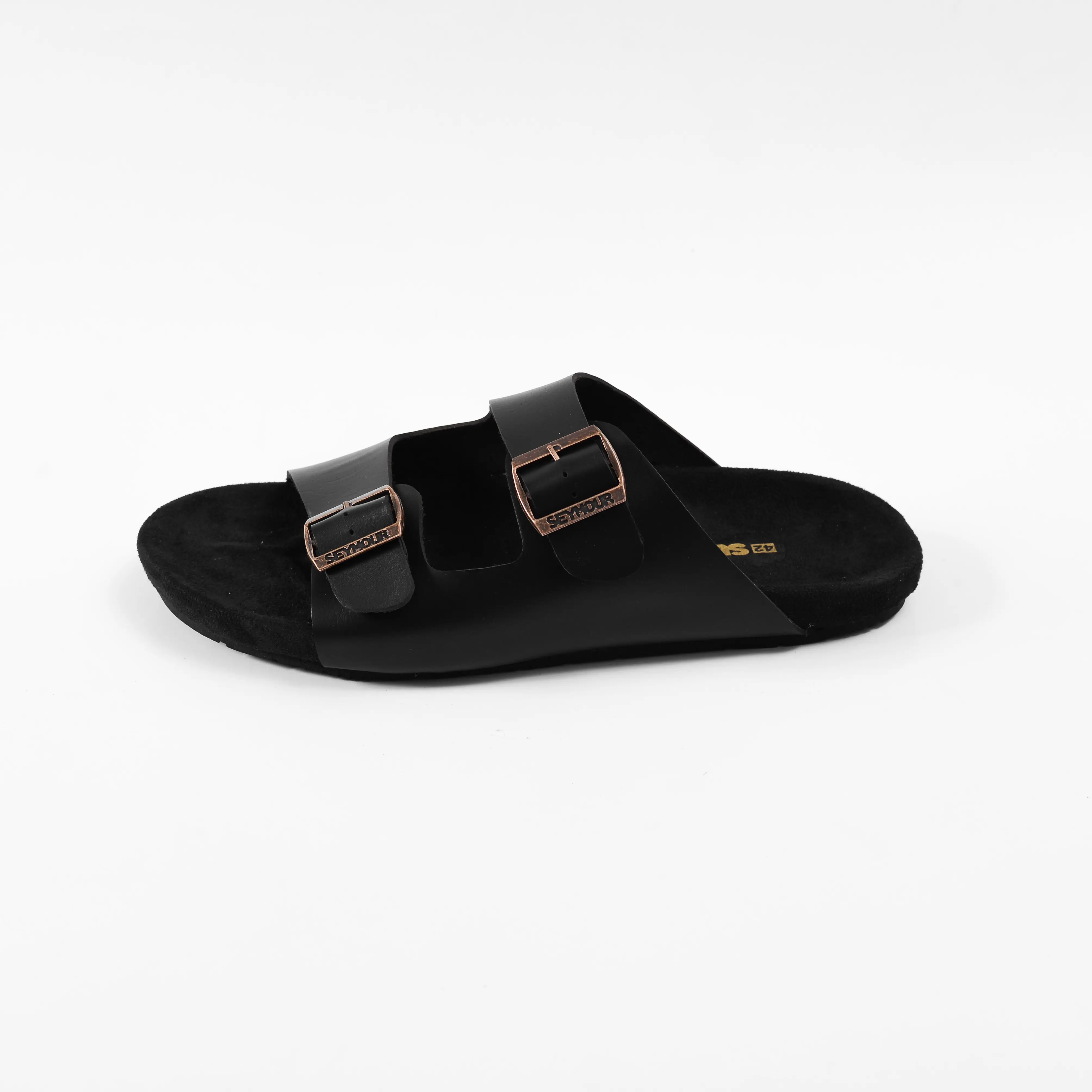 SEYMOUR - Sandal Pria Morris Full Black Hitam Karet
