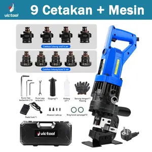 Victool Mesin Pelubang Hidrolik Elektrik Cerdas Berdaya 2200W Cocok Untuk Melubangi Pelat Melubangi Saluran Dan Melubangi Sudut - 5+4+mesin