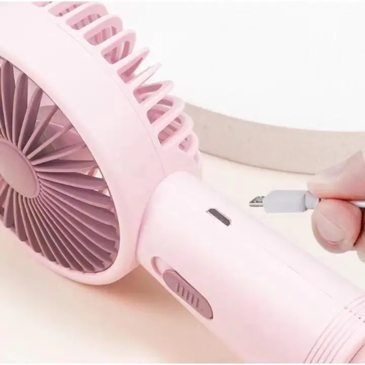 Kipas Angin Portable Karakter Lucu  / Kipas Angin Genggam / Kipas Angin Tangan / Mini Fan USB yang Memiliki Dudukan HP 4