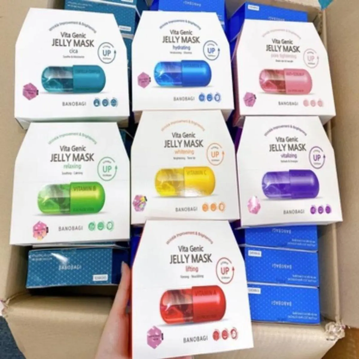 [COMBO 10] Mặt Nạ Làm Đẹp Da Banobagi Dưỡng Da Cao Cấp HỘP 10 MIẾNG Vita Genic Jelly Mask Skincare Cosmetics mặt  nạ  viên  thuốc  xanh mặt  nạ  jelly  mask