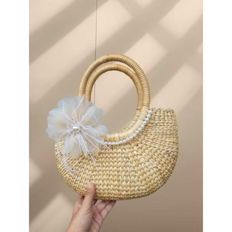 Túi đan lục bình cầm tay đi biển đi chơi đi du lịch