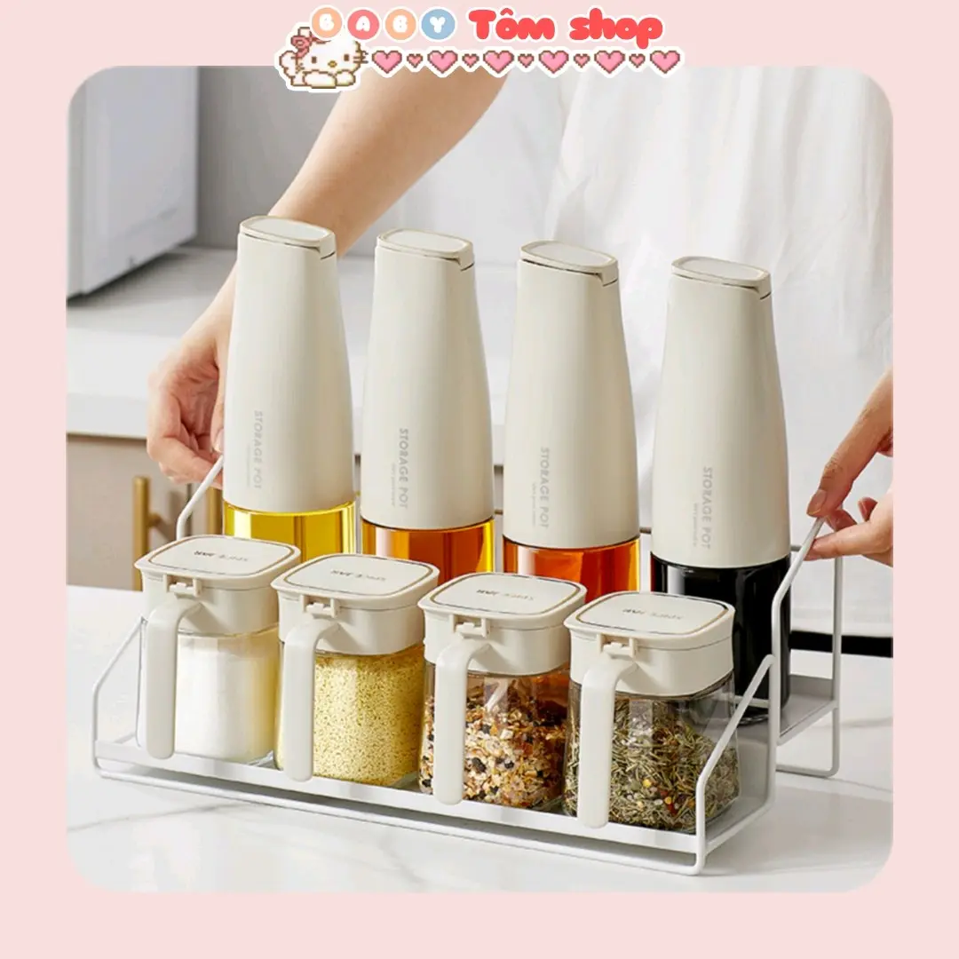 Bình thủy tinh đựng dầu ăn,nước mắm,gia vị,Baby Tôm,hũ thủy tinh,hũ gia vị trang trí gian bếp đá bền binh dung