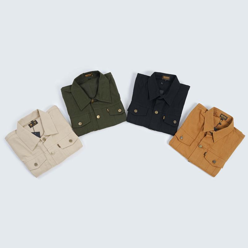 Brada Jaket Trucker Kanvas Pria - Caramel 6