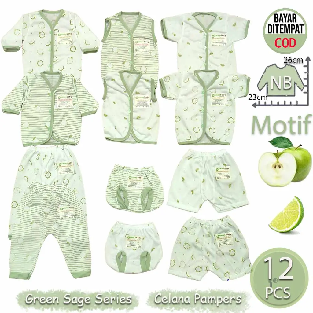 12 Pcs Baju Bayi Celana Bayi Setelan Bayi Baju Bayi Newborn Baju Bayi Baru Lahir Atasan Bayi Baju Bayi Perempuan Kado