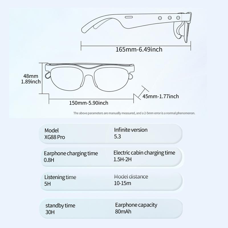 Sunglasses Intelligence AI Real Time Translation Bluetooth 5.3 Video Call Translation - Image 3