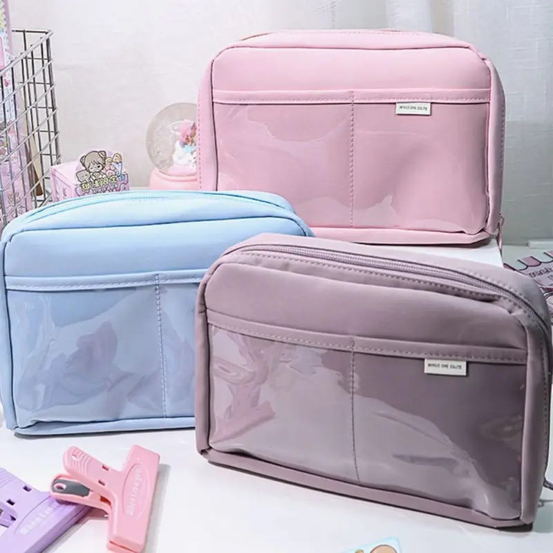Túi Đựng Bút Mở Lớn, 90 Độ, Thời Trang, Hộp Đựng Bút Chì Khóa Kéo Tròn 12 Lớp, Dung Tích Lớn, Thích Hợp Cho Học Sinh, Lưu Trữ Bút 7