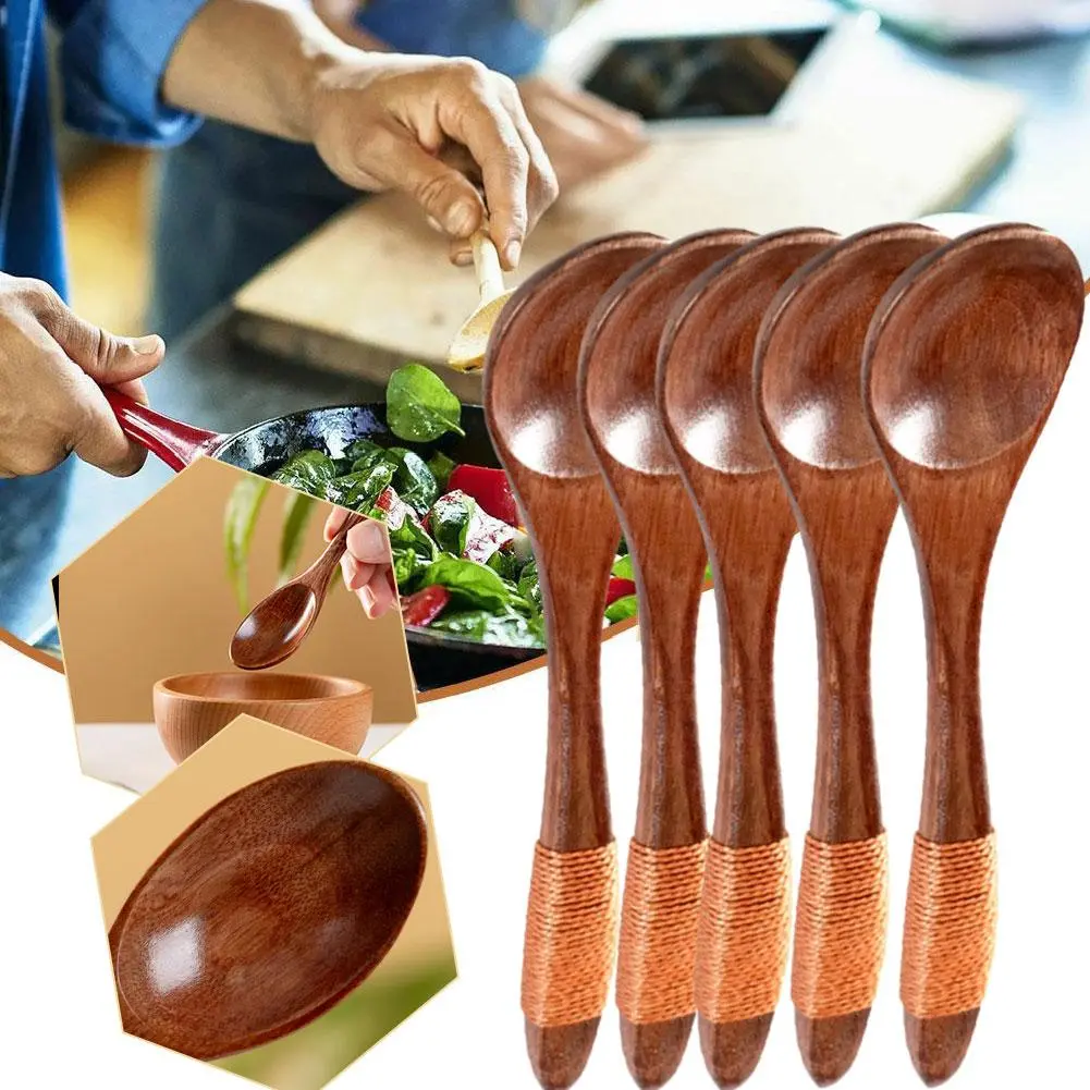 Creative Wooden Kitchen Cooking Apanese Children's Wooden Spoon Soup Spoon