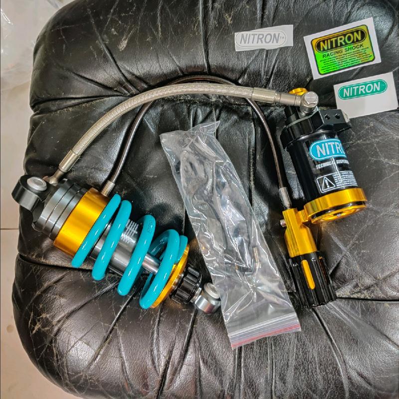 Phuộc sau Nitron 2 bình dầu áp suất gắn Exciter Ex135 Ex150 Ex155 Ex10 Ex11 Phanh Phanh Phụ Tùng phuộc nicefoxracing