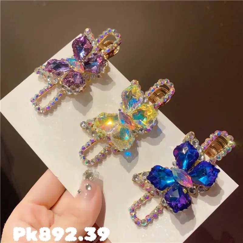 Kẹp tóc Nơ đính đá phong cách Hàn Quốc