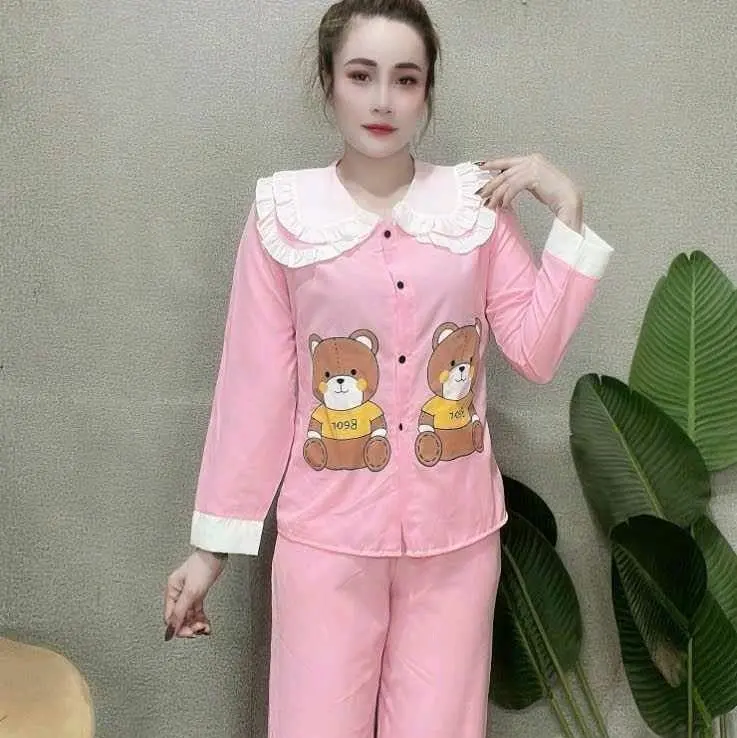 SET BỘ QUẦN DÀI TAY DÀI 40_60KG QUẦN CÓ TÚI CHẤT KATE LỤA MỀM Mịn Nữ Women