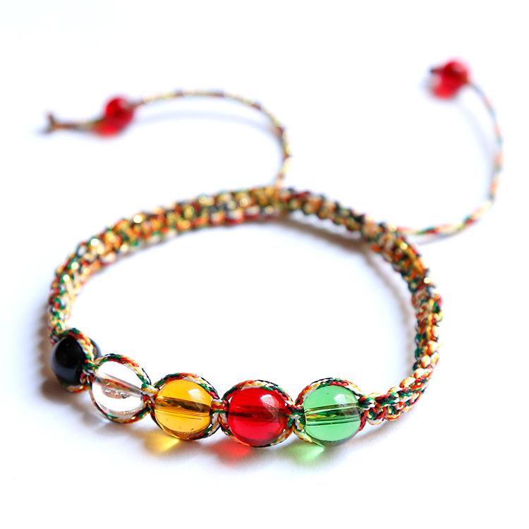 5 elements bracelet 2025,Hand woven, five element bead bracelet, unisex, small gift hand rope for transportation 0