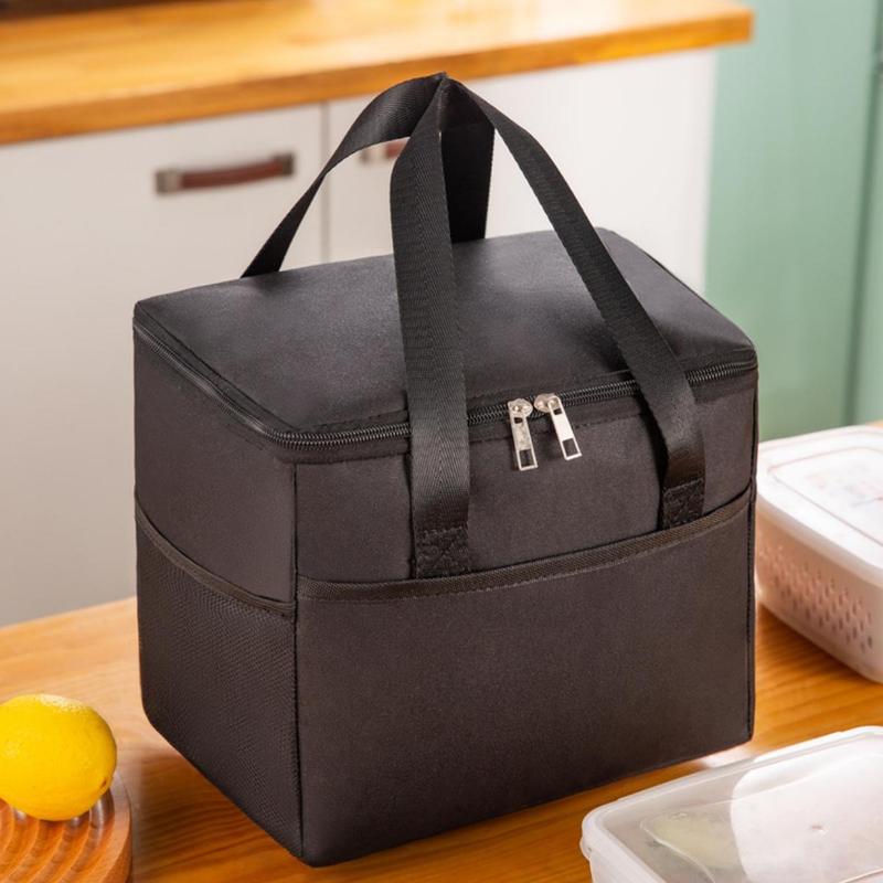 Product Introduction of Large Capacity Bento Bag, Waterproof Insulated Bag, Portable Warm & Cold Bento Box Bag, Lunch Bag for Outdoor Picnic Camping 0