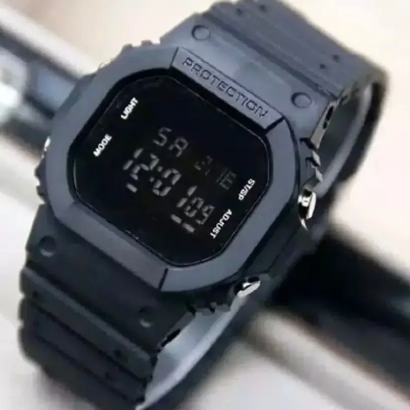 Bisa COD jam tangan pria wanita gsl5600 strap rubber digital full BlackBerry
