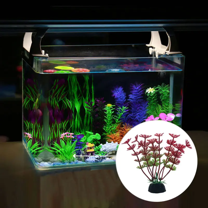 thumbnail image 2 of Aquarium Fish Tank Artificial Waterweed Plants – Plastic Decor Ornament 2 of 3