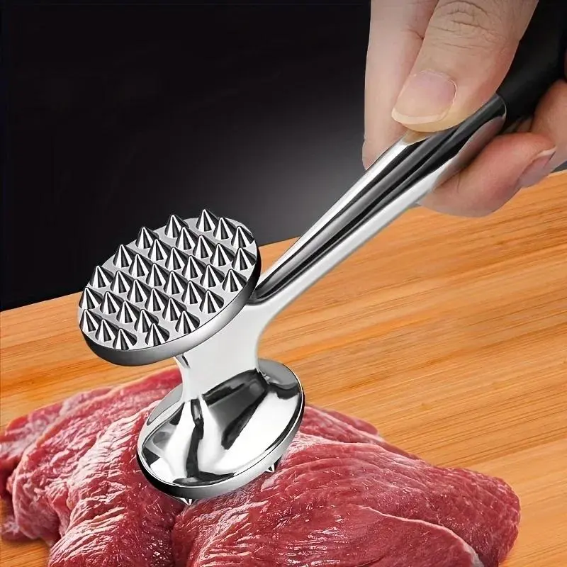 New meat hammer, kitchen steak hammer, double sided heavy meat hammer, tenderizing and crushing tool for beef, chicken and pork  Utensils