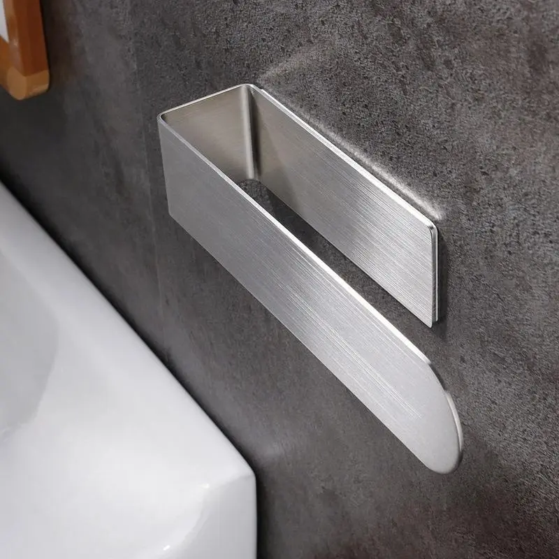 Self Adhesive Towel Holder Household Stick on The Wall Hand Towel Bar for Bathroom