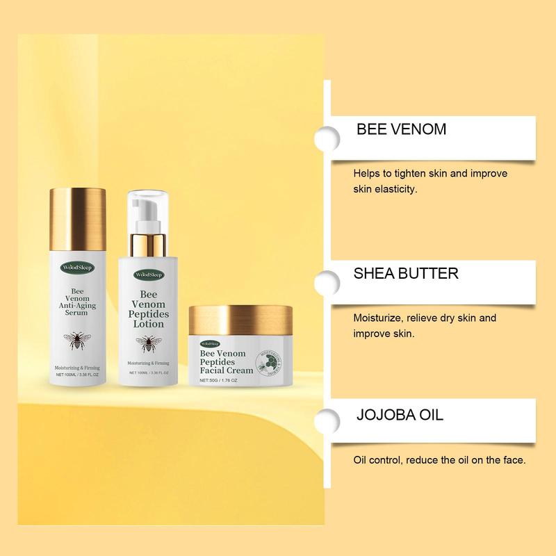 Product Introduction of Bee Venom Skin Care Kit, 1 Set Facial Cleansing Hydrating And Nourishing Kit, Moisturizing Skin Care Set For Women 14