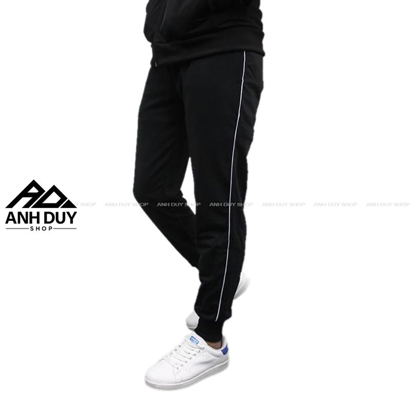  Quần Jogger Nam Nữ 1 Sọc Nhỏ Thun Poly Phong Cách Thể Dục Thể Thao Năng Động Cá Tính Unisex ANH DUY SHOP JG21 
