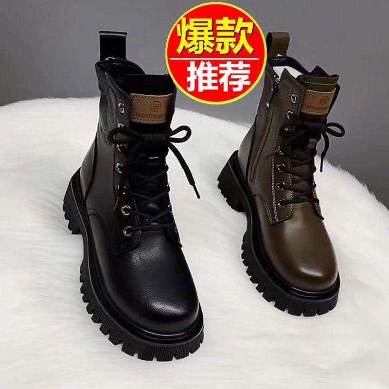 Product Introduction of Boot Martin, Da Thật Mềm, Dành Cho Nữ, Mùa Thu Và Mùa Đông, Bốt Một Lớp, Đế Mềm, Phong Cách Cổ Điển Lót Lông Cừu, Ấm Áp, Bốt Cao Đến Mắt Cá Chân Anh, Thời Trang, Bộ Sưu Tập 1066 Người, Có Sẵn Năm 2025 4