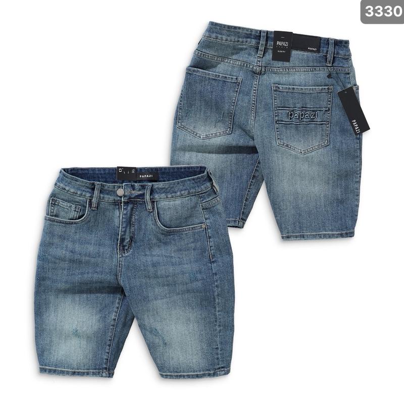 Quần short Mã_R3330, fom slim, gam màu xanh quần bò ngắn vải Jean form slim vừa người, dễ phối đồ, phong cách cá tính - PAPAZI