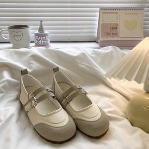 POPIONEER  レディース ポピュラー レトロ ソフト レザー メリージェーン シューズ 2025年春 新作 フラット シューズ スカートと合わせた多用途 丸いつま先 浅いデザイン