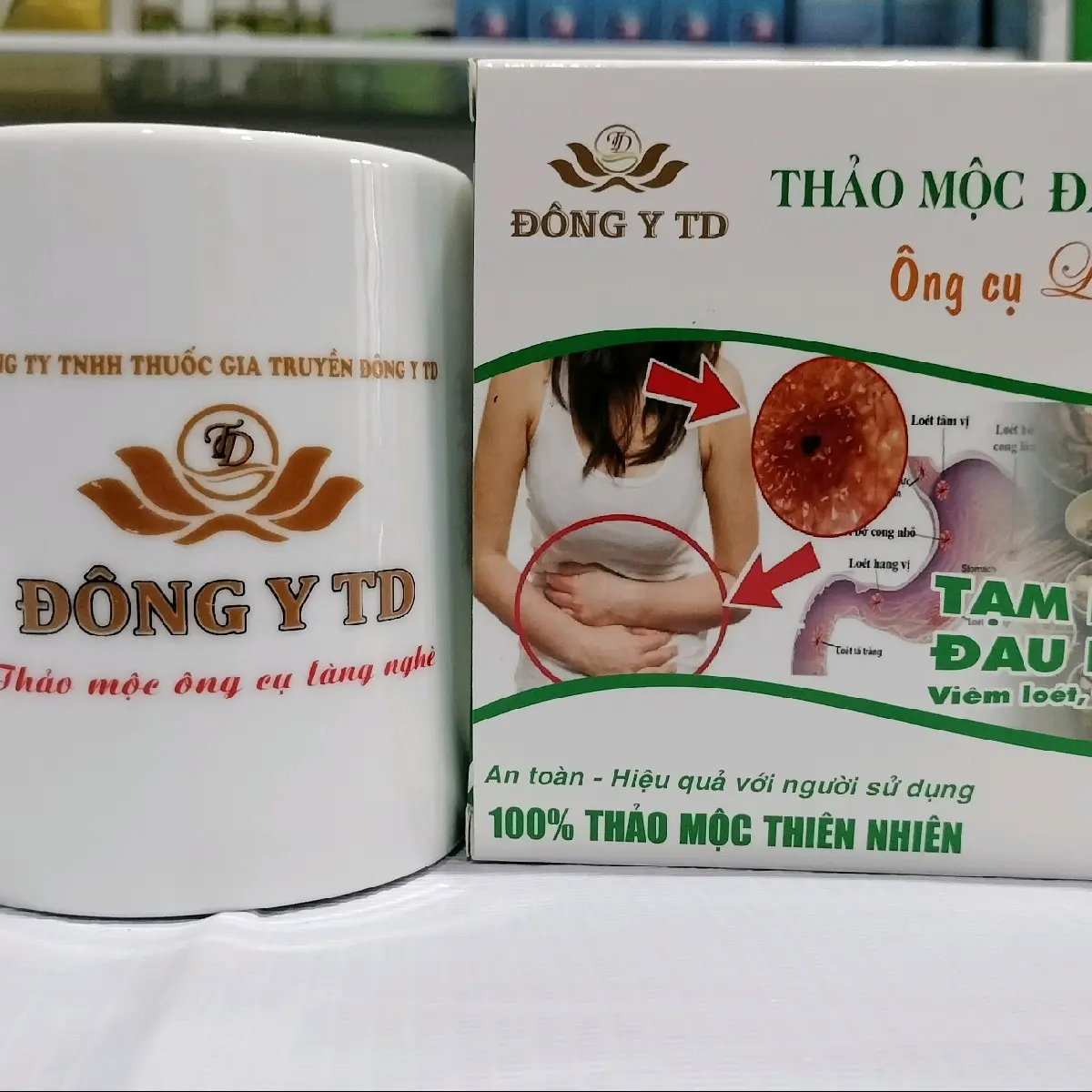 Cốc gốm sứ ( thảo mộc dạ dày Đông Y TD)