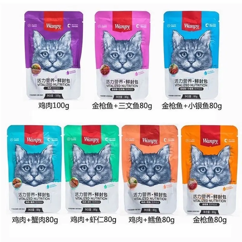 (80g) Pate Wanpy cho mèo mọi lứa tuổi thơm ngon bổ dưỡng