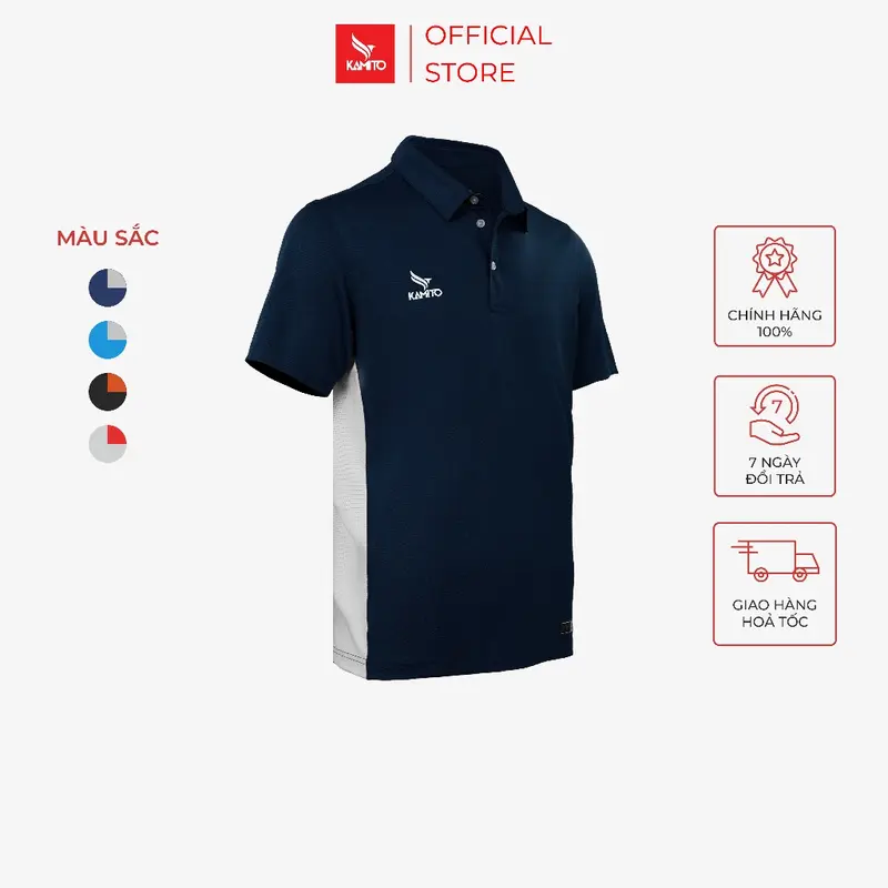 Áo polo Có Cổ thể thao nam Kamito Porada 2, tôn dáng, vải mềm mịn, thoáng mát, bền màu Menswear Nhung Shirt Tre Ngắn Tay 0