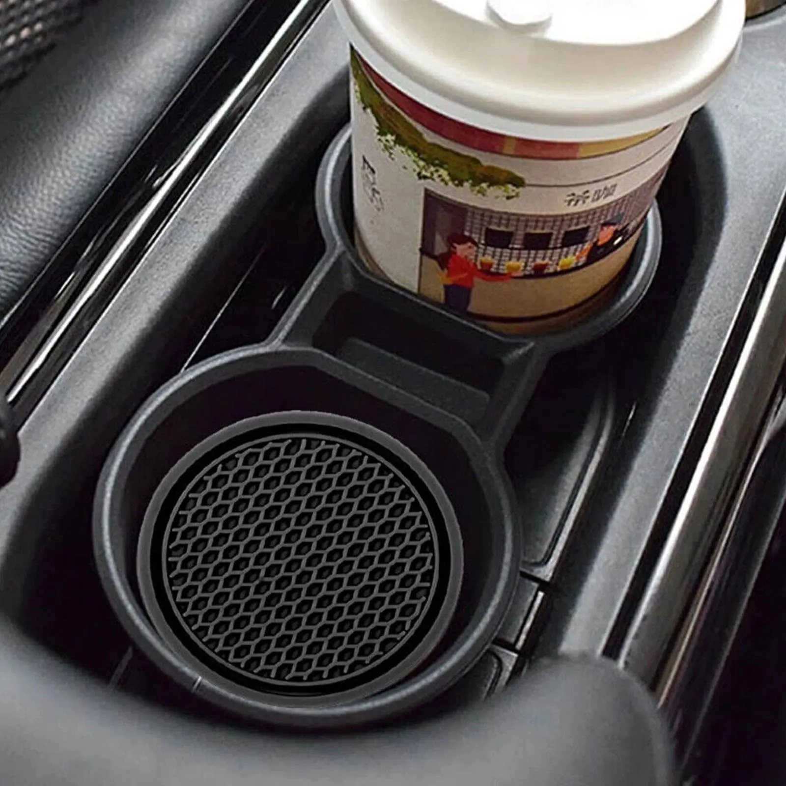 Random Color Car Water Cup Base, 2 Counts/set Car Water Cup Non-slip Mat, Car Interior Decoration Non-slip Mat, Car Accessories for Car Stowing & Tidying