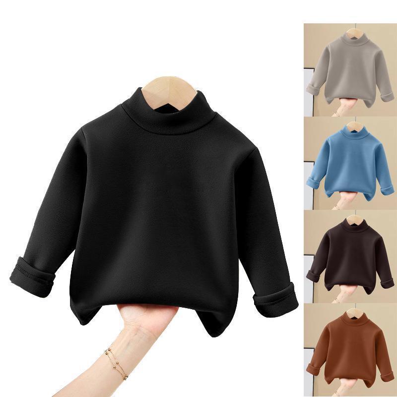 Áo giữ nhiệt cho trẻ em MOONBE , áo thun dài tay cổ cao bé trai bé gái mặc giữ ấm mùa đông - Áo giữ nhiệt MB24