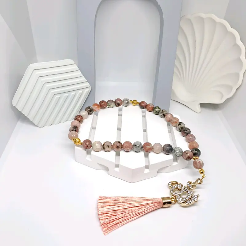 TASBIH BATU RED PALEM 8MM 33BUTIR+LAFADZ ALLAH 1