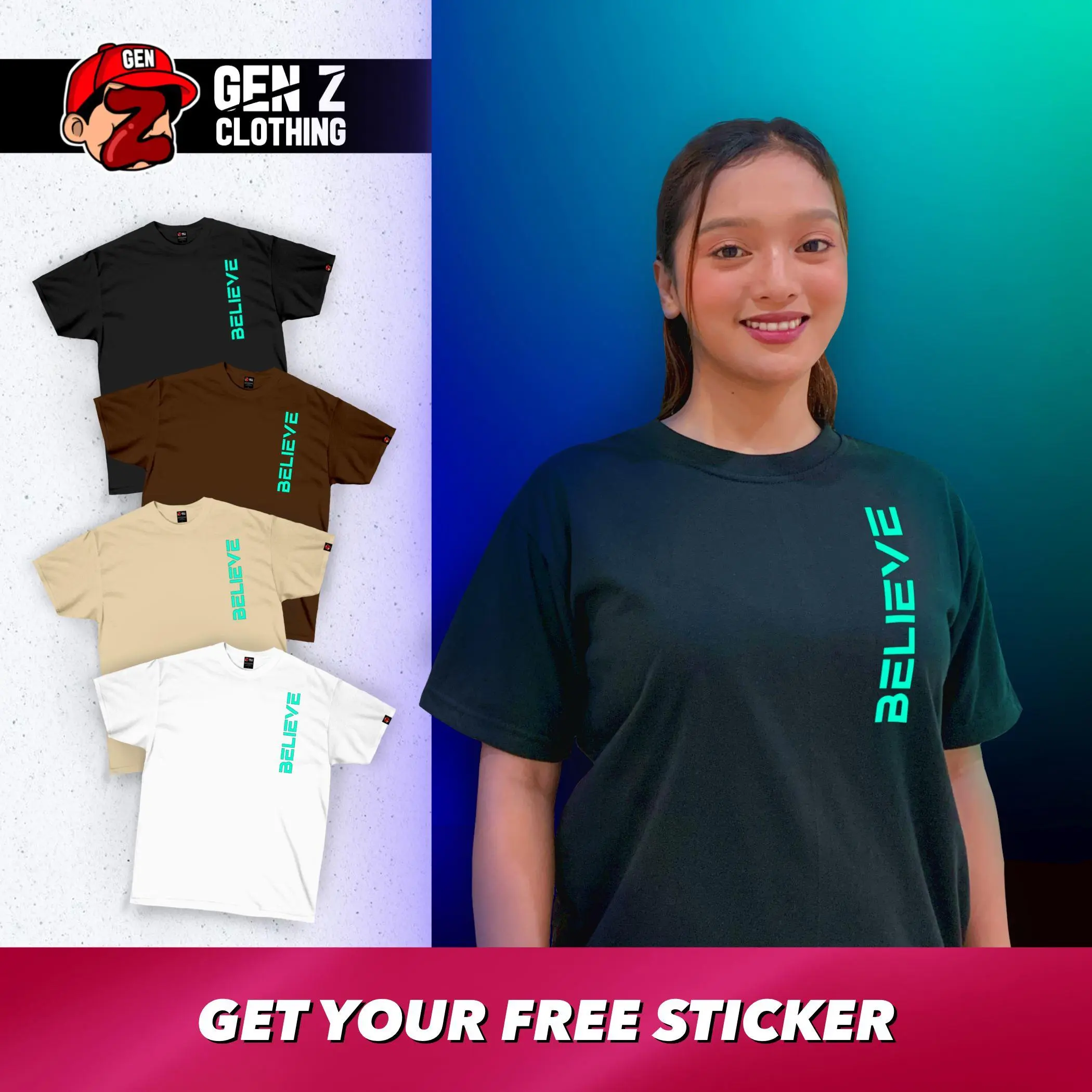 BELIEVE  - GenZ Clothing Premium Quality Shirt and Premium Print Unisex