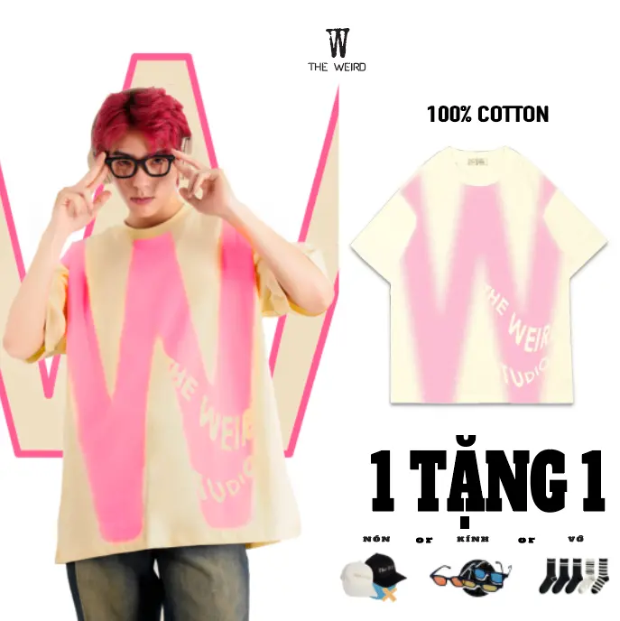 [MUA 1 TẶNG 1] Áo thun The Weird Local Brand Unisex Form Rộng Oversize Tay Lỡ ATK824 (Mua 1 sản phẩm tặng Nón or Kính or Vớ)