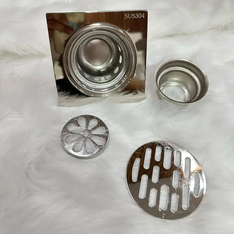 thoát sàn nhà tắm chống mùi hôi, nhà vệ sinh inox304 mặt 12x12 ống 90 (SUS 304) 1