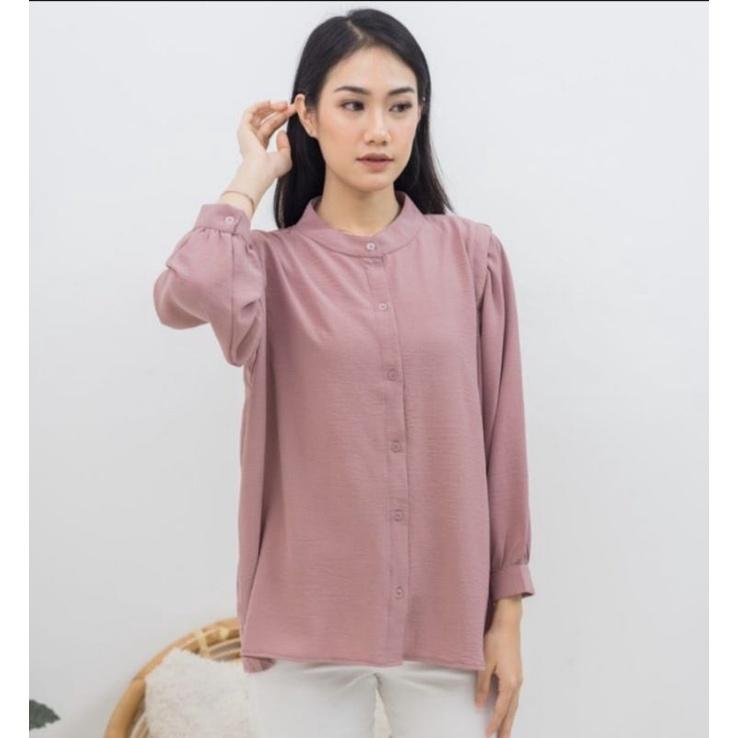 [BISA COD] BLOUSE CRINCLE PREMIUM TERMURAH/KEMEJA WANITA FORMAL/BLOUSE WANITA 2
