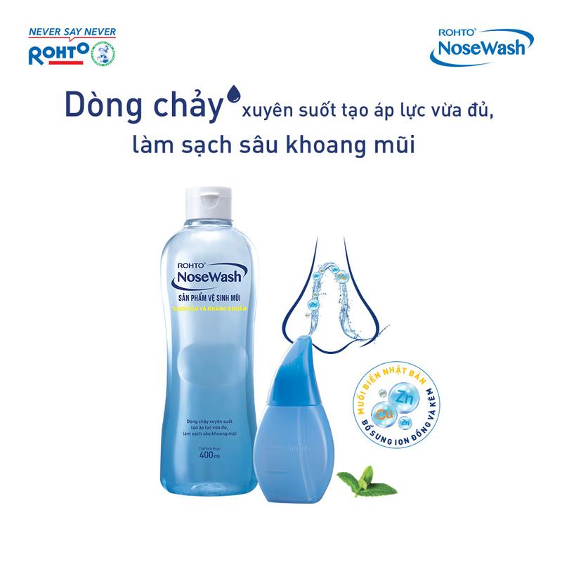 [Affiliate] Bộ sản phẩm vệ sinh mũi Rohto NoseWash (1 bình vệ sinh mũi Easy Shower và 1 bình dung dịch 400ml)