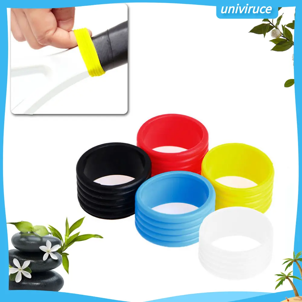 Tay Cầm Vợt Thể Thao, Vòng Cao Su Co Giãn, Dây Vợt Tennis, Overgrips, 5 Cái