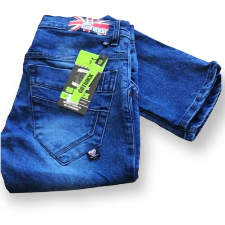Celana jeans skinny fit panjang gotrock distro muda pria Dewasa Slim Fit Hitam Denim Stretch