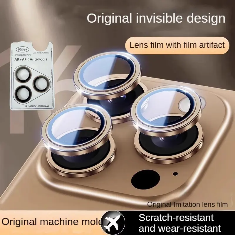 Suitable for Apple 16promax Lens Protector Iphone15 Eagle Eye Lens Sticker 14 Rear Film Tempered Film HD Protective Film