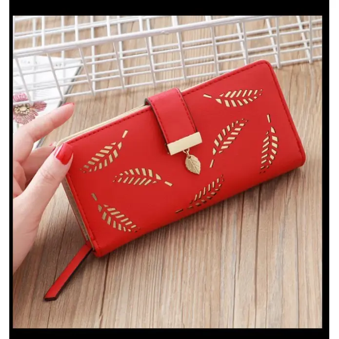 DOMPET LETISHA PANJANG DAUN EMAS DOMPET WANITA Dompet Panjang Kartu Uang 4