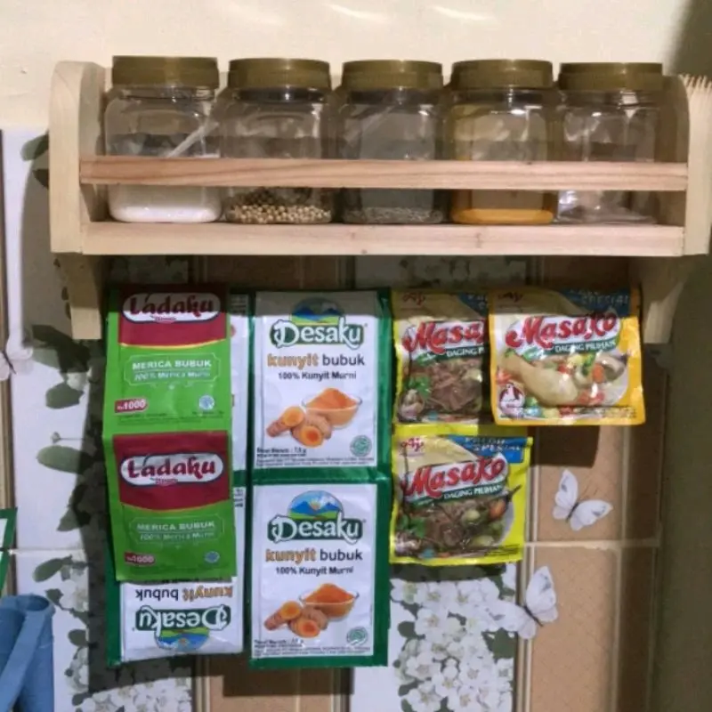 PROMO!!! RAK BUMBU DAPUR GANTUNGAN LAP GANTUNGAN BUMBU SACHET 0