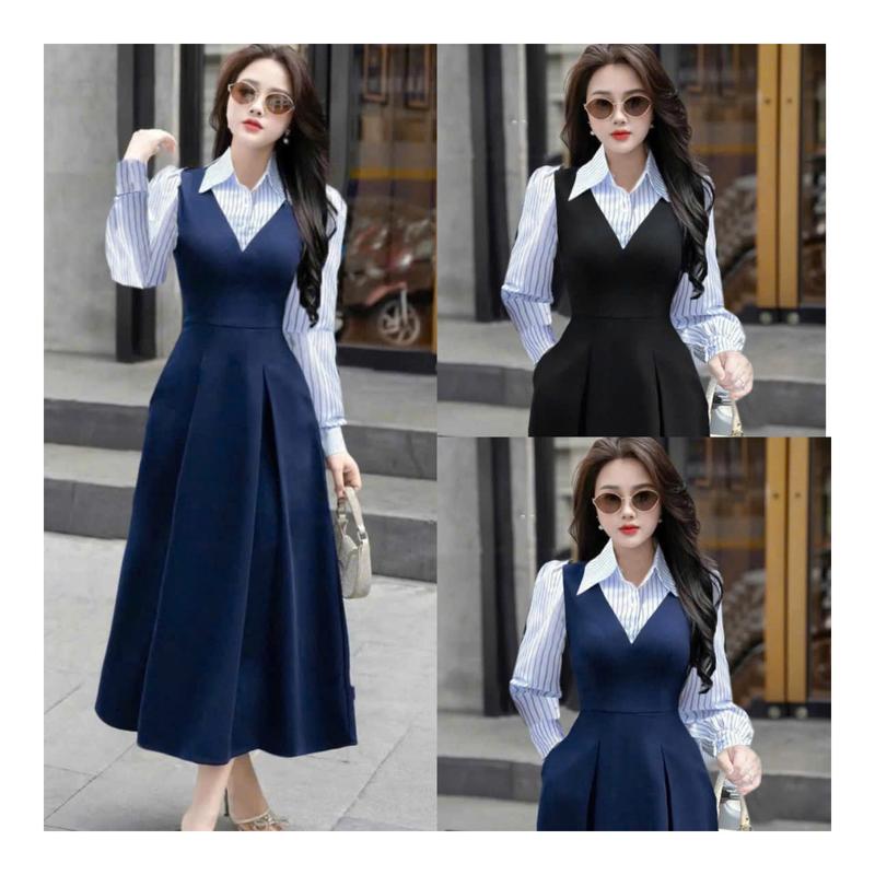 [DEAL ĐỘC  QUYỀN] FREESHIP Váy thiết kế EllY N022 dành cho nữ thiết kế dáng tiểu thư tay dài thời trang phù hợp đi làm chơi đi dự tiệc có đủ size Váy nữ XS_S_M_L_XL_XXL Women Dress